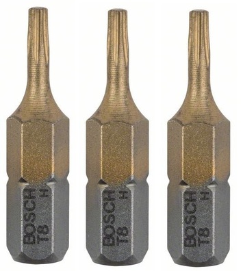 BOSCH Bit tytanowy T8 TORX MAXgrip Tin 3 szt.