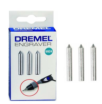 Dremel 9924 karbidowe końcówki do grawerowania 3 sztuki