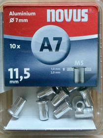 NOVUS Nity aluminiowe A7/11,5 mm 10 szt. 045-0042
