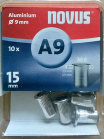 NOVUS Nity aluminiowe A9/15 mm 10 szt. 045-0043