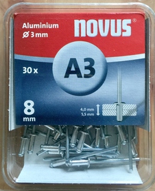 NOVUS Nity aluminiowe A3/8 mm 30 szt. 045-0021