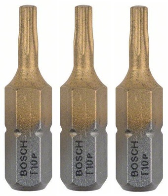 BOSCH Bit tytanowy T10 TORX MAXgrip Tin 3 szt.
