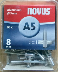 NOVUS Nity aluminiowe A5/8 mm 30 szt. 045-0026