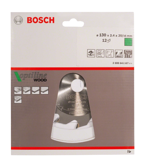BOSCH TARCZA PILARSKA OPTILINE WOOD 12 z 130 x 20 (2)