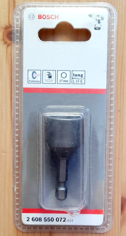 BOSCH nasadka 17 mm M 10 klucz nasadowy z magnesem (3)