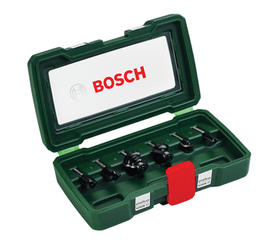 BOSCH zestaw frezów do drewna 6 szt uchwyt 8 mm