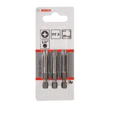 BOSCH Bit końcówki PZ2 Philips 3 szt. 51 mm