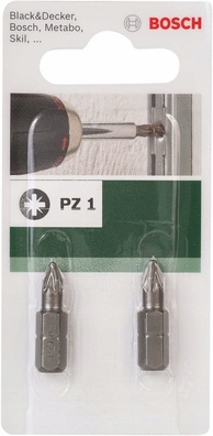 BOSCH bity końcówki wkręcające PZ1 2 szt 