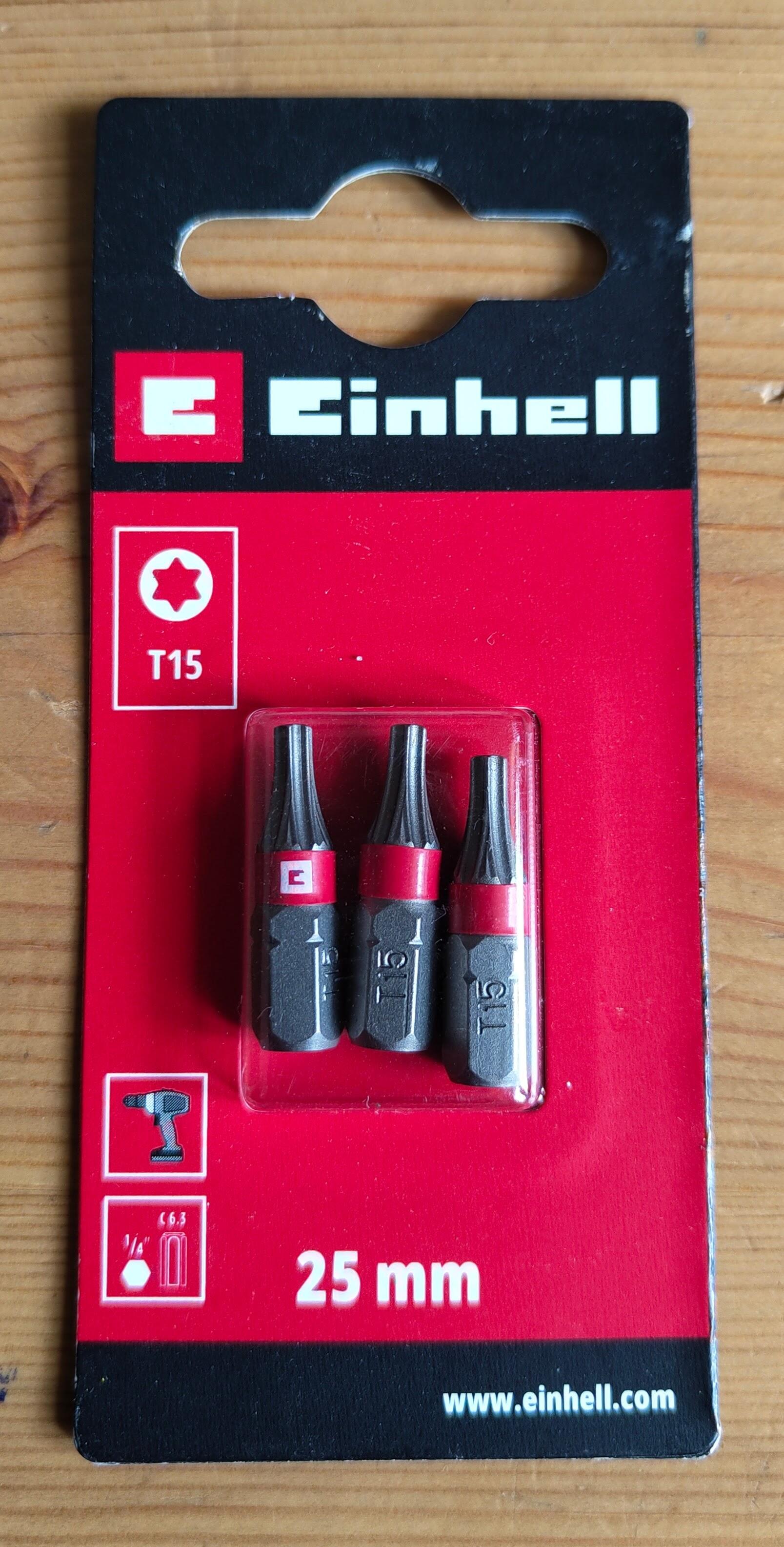 Einhell bit 25 mm zestaw bitów 3 sztuki T15 (2)
