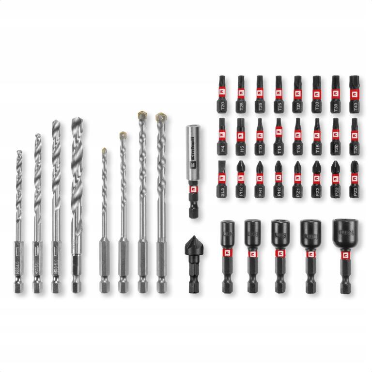 EINHELL ZESTAW KOMPLET BITÓW I WIERTEŁ DO METALU 39 SZTUKI M-CASE 49108763 (2)