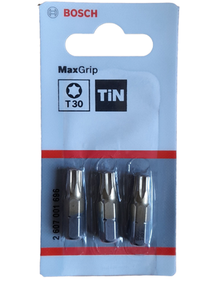 BOSCH Bit tytanowy T30 TORX MAXgrip Tin 3 szt.