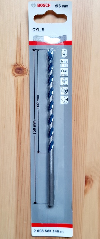 BOSCH Wiertło do kamienia, betonu CYL-5 6x100x150 (2)
