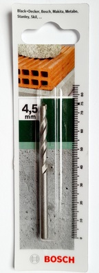 BOSCH wiertło do betonu 4,5 mm / 75 mm